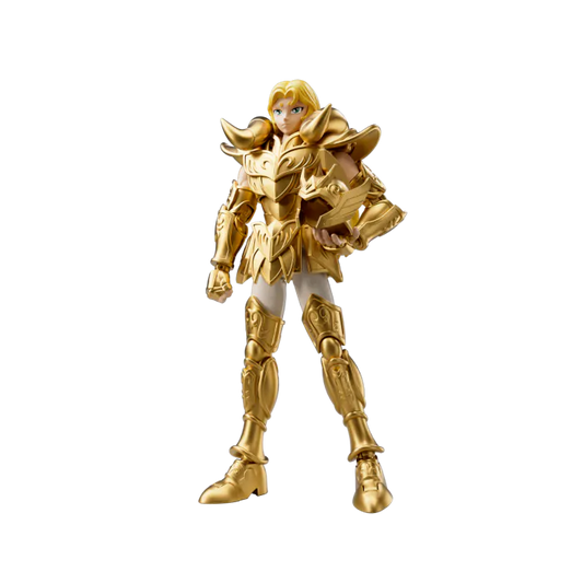 Blokees Saint Seiya Aries Mu Champion Class model kit buildable gold saint figure anime collectible snap fit detailed display piece zodiac warrior character toy for fans