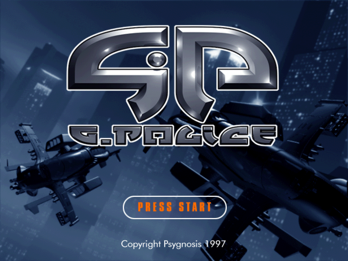 G-Police title card for PlayStation 1 (PS1) retro video game
