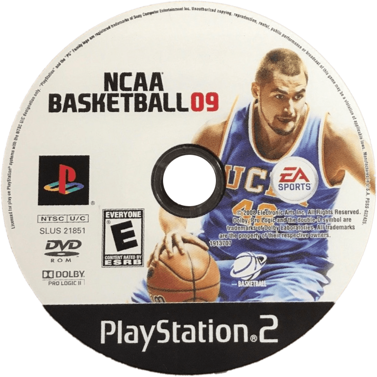 NCAA Basketball 09 – PlayStation 2 (PS2) college basketball sports video game disc