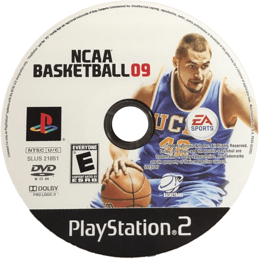 NCAA Basketball 09 – PlayStation 2 (PS2) college basketball sports video game disc