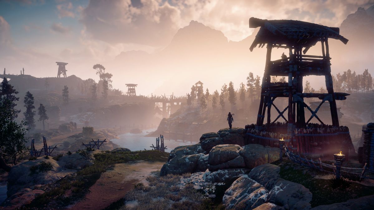 Horizon: Zero Dawn – PlayStation 4 (PS4) video game gameplay, open-world action RPG exclusive to PS4 set in a lush, post-apocalyptic world