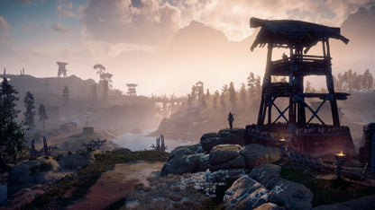 Horizon: Zero Dawn – PlayStation 4 (PS4) video game gameplay, open-world action RPG exclusive to PS4 set in a lush, post-apocalyptic world