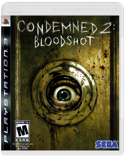 Condemned 2 Bloodshot PlayStation 3 horror action game cover art