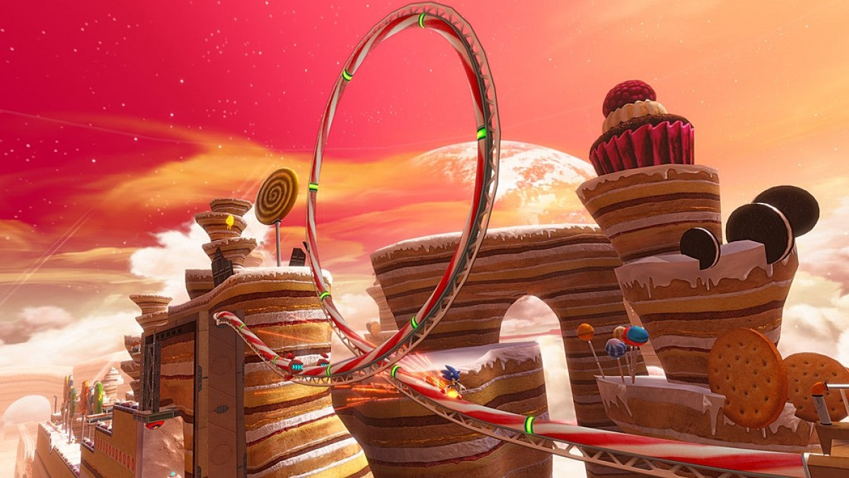 Sonic Colors Ultimate Nintendo Switch inspired design featuring high speed platform adventure aesthetic vibrant interstellar theme park environments colorful alien Wisps fast paced action gameplay enhanced visuals iconic Sonic the Hedgehog excitement modern gaming presentation gameplay 