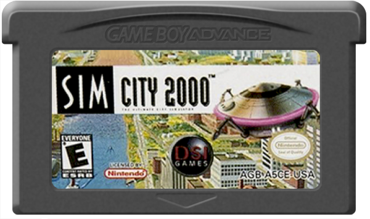 SimCity 2000 for Game Boy Advance with city-building simulation and strategic management gameplay cartridge