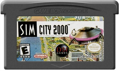 SimCity 2000 for Game Boy Advance with city-building simulation and strategic management gameplay cartridge