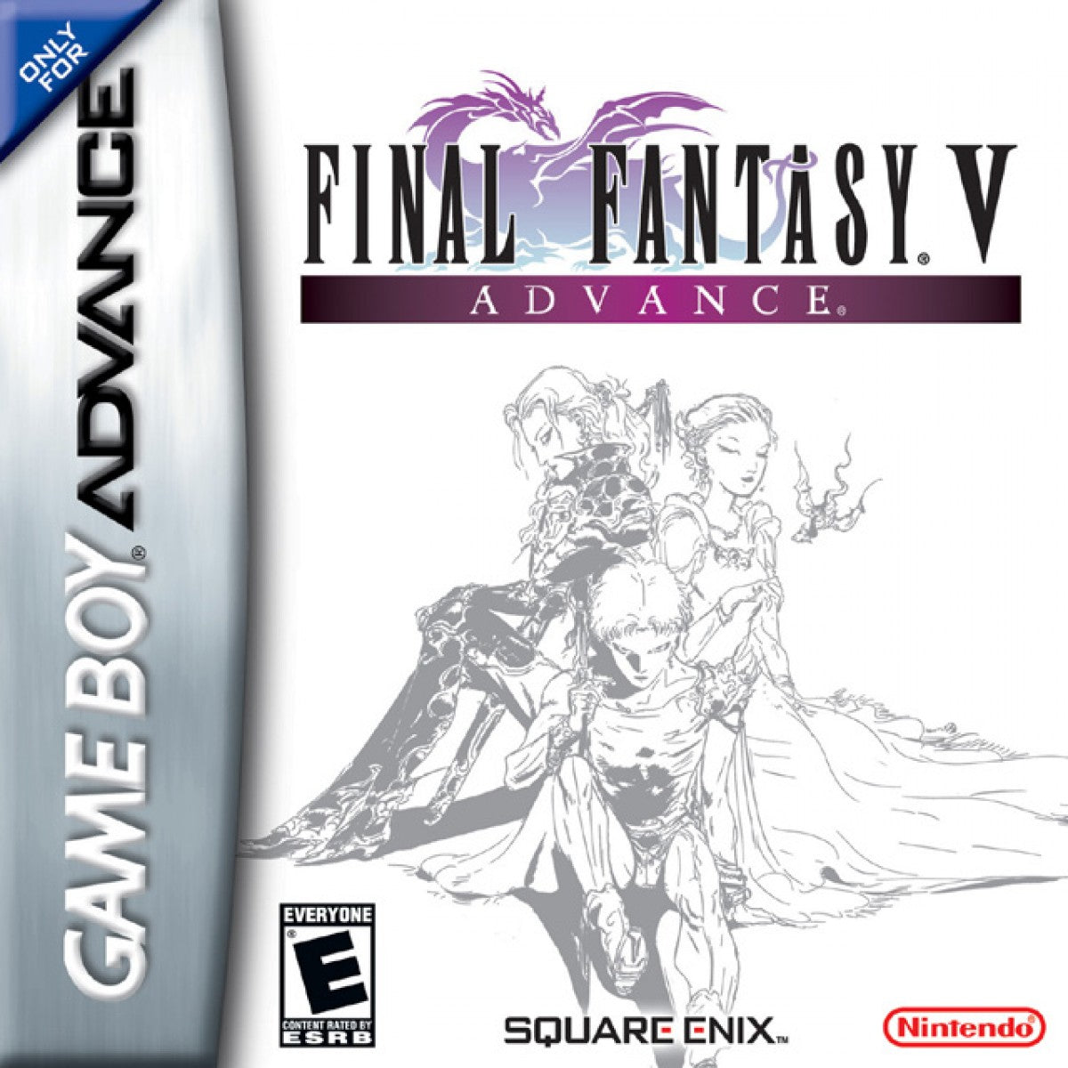 Final Fantasy V Advance cartridge for the Game Boy Advance featuring classic turn based RPG gameplay with job class system character customization and expanded content from the original Final Fantasy V adventure cover art