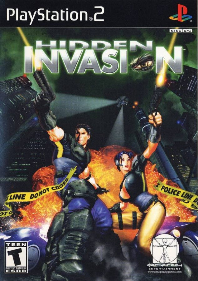 Hidden Invasion PlayStation 2 PS2 retro video game action adventure cover art (2001)