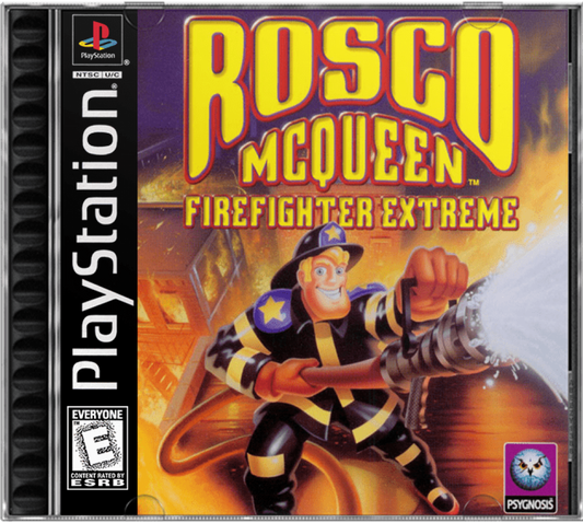 Rosco McQueen: Firefighter Extreme – PlayStation 1 (PS1) cover art for video game for PS1