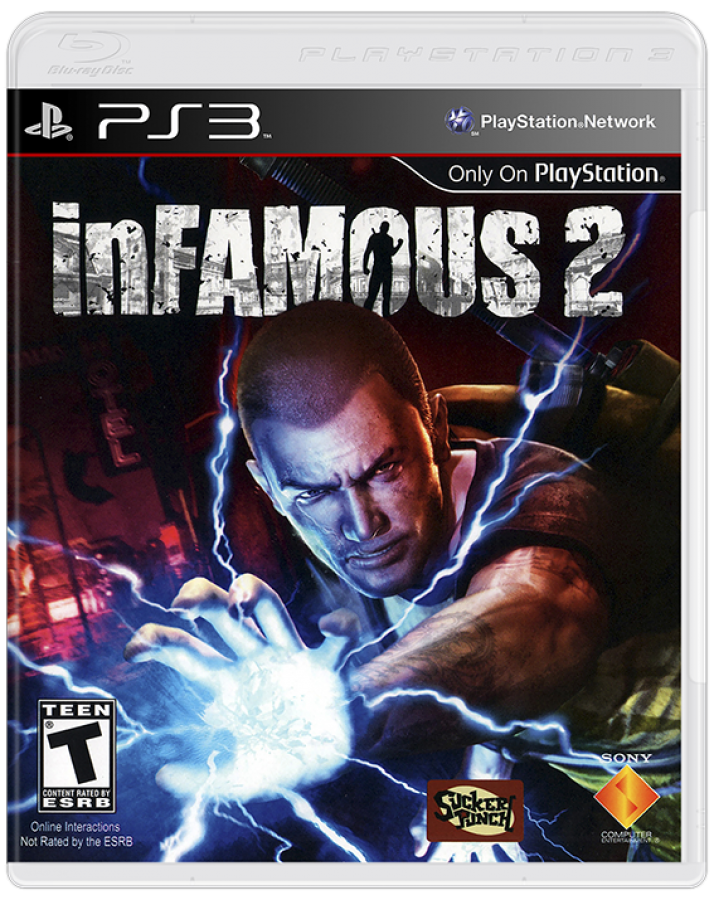 Infamous 2 cover art for PlayStation 3 (PS3) video game