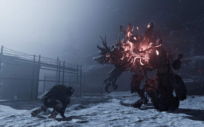 Fade to Silence retro PlayStation 4 video game Fade to Silence survival horror post apocalyptic exploration crafting action adventure console title PlayStation 4 release gameplay