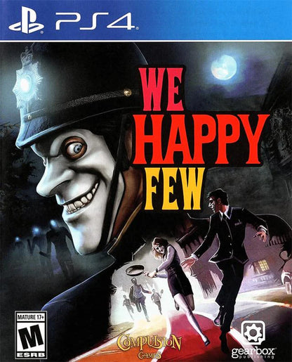 We Happy Few – PlayStation 4 (PS4) video game cover image, dystopian action-adventure.