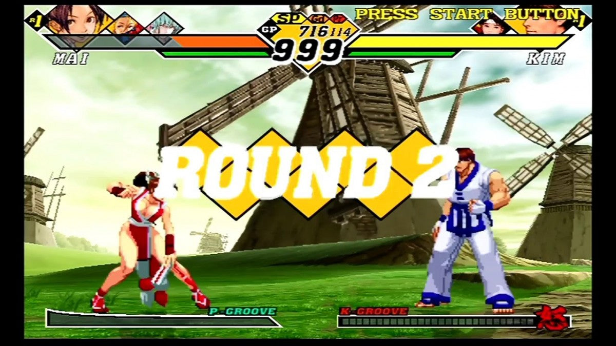 Capcom vs. SNK 2 for PlayStation 2 with crossover 2D fighting arcade theme gameplay
