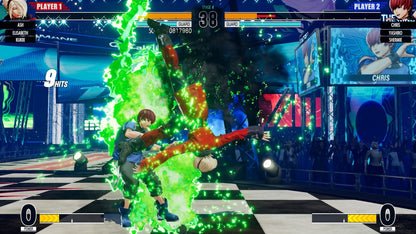King of Fighters XV for PlayStation 4 (PS4) at Gamers INC, featuring the legendary 3-on-3 fighting system with a massive roster of classic and new fighters, rollback netcode for smoother online matches, and stunning visuals powered by Unreal Engine for the most intense KOF battles yet gameplay screenshot