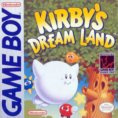 Kirby's Dream Land cover art for Game Boy (GB) video game