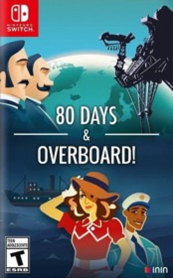 80 Days and Overboard Nintendo Switch NS for interactive fiction adventure video game fans featuring branching narratives choice driven storytelling mystery solving travel exploration memorable characters multiple story paths replayable adventures and immersive text based gameplay collectible gaming appeal front