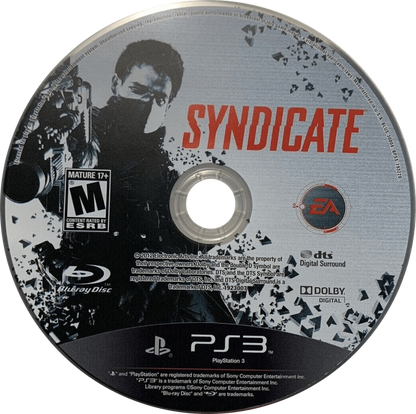 Syndicate disc for PlayStation 3 (PS3) video game