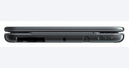 Grey New Nintendo 3DS XL inspired design featuring premium handheld gaming console aesthetic metallic gray finish larger dual screens enhanced processing power portable Nintendo gaming experience glasses free 3D technology presentation
