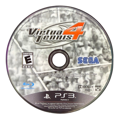 Virtua Tennis 4 PS3 Sony PlayStation 3 tennis sports game arcade style tennis simulation SEGA ATP WTA licensed players career mode exhibition matches multiplayer competitive tennis gameplay motion control support PlayStation 3 software video game title disc
