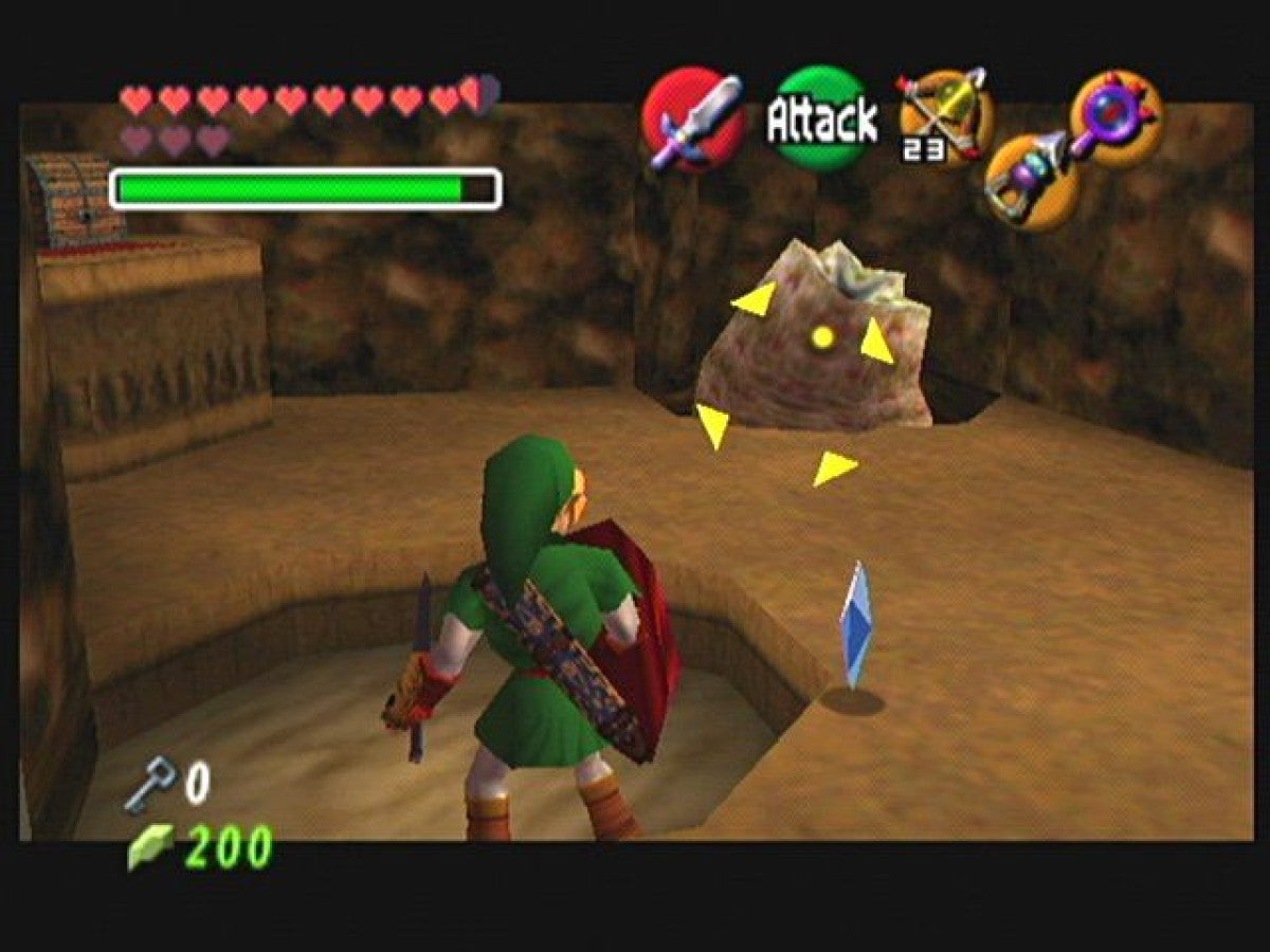 The Legend of Zelda Ocarina of Time Master Quest Nintendo GameCube GC video game featuring action adventure gameplay Link character Hyrule exploration dungeon puzzles challenging Master Quest dungeons sword combat shield defense magical items Ocarina music time travel boss battles and legendary Zelda fantasy adventure enhanced challenge edition retro video game collection collectible gaming appeal gameplay