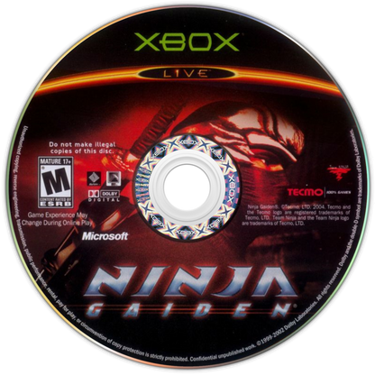 Ninja Gaiden retro Xbox video game Ninja Gaiden fast paced action hack and slash ninja combat challenging difficulty precision melee combat third person action adventure console title Xbox release disc