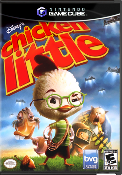 Disney Chicken Little cover art for GameCube (GC) action-adventure platformer video game