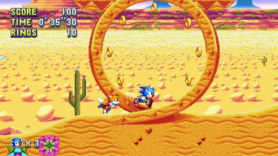 Sonic Mania gameplay image for Nintendo Switch (NS) video game