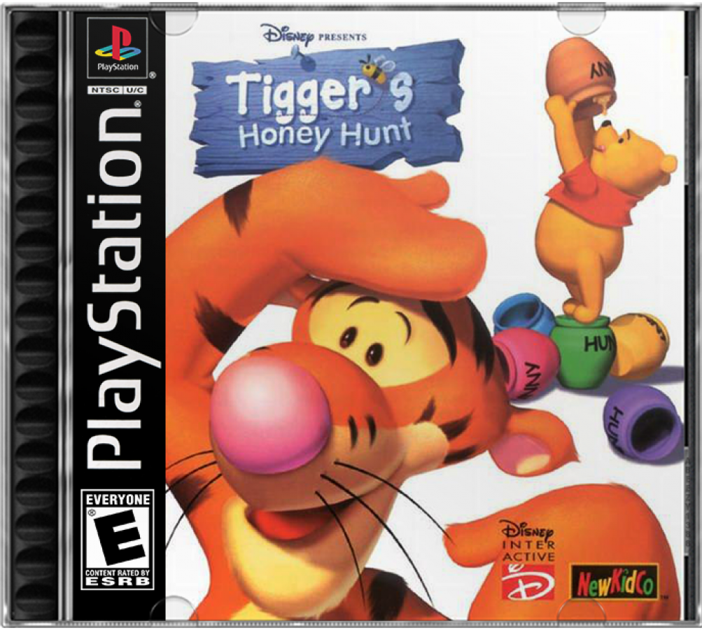 Disney’s Tigger’s Honey Hunt retro platform adventure game for PlayStation 1 (PS1) cover art