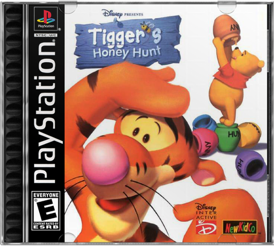 Disney’s Tigger’s Honey Hunt retro platform adventure game for PlayStation 1 (PS1) cover art