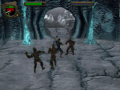Perfect Weapon action-adventure video game for the original Sony PlayStation (PS1), featuring a powerful warrior battling enemies through futuristic environments, using melee attacks, weapons, special abilities, and fast-paced combat while exploring dangerous levels and taking on challenging bosses gameplay