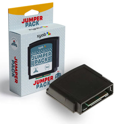 XYAB brand Jumper Pak compatible with Nintendo 64 console used to enable standard gameplay without the Expansion Pak installed