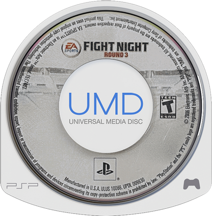 Fight Night Round 3 UMD disc cover for PlayStation Portable video game