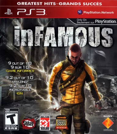 Infamous Greatest Hits cover art for PlayStation 3 (PS3) video game