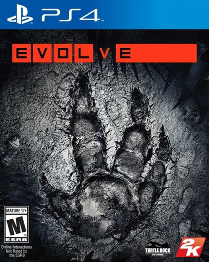  Evolve – PlayStation 4 (PS4) video game cover image, multiplayer shooter by 2K Games