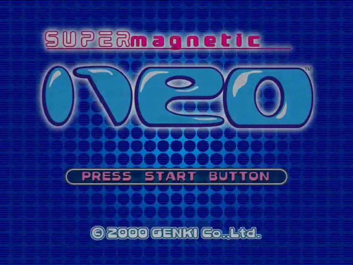 Super Magnetic Neo Sega Dreamcast retro video game platformer title screen