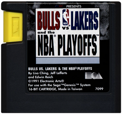 Bulls vs Lakers and the NBA Playoffs cartridge for Sega Genesis (GEN) video game