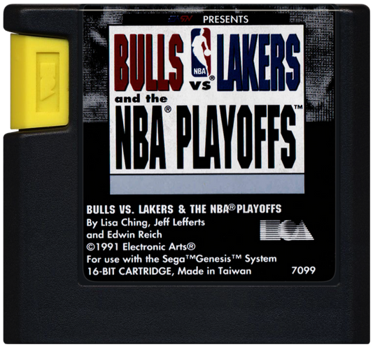Bulls vs Lakers and the NBA Playoffs cartridge for Sega Genesis (GEN) video game