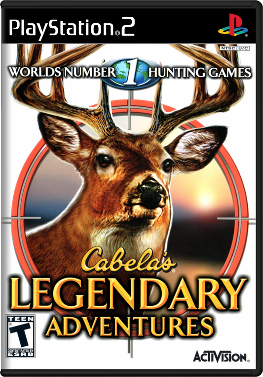 Cabela’s Legendary Adventures for PlayStation 2 with classic big-game hunting theme cover art