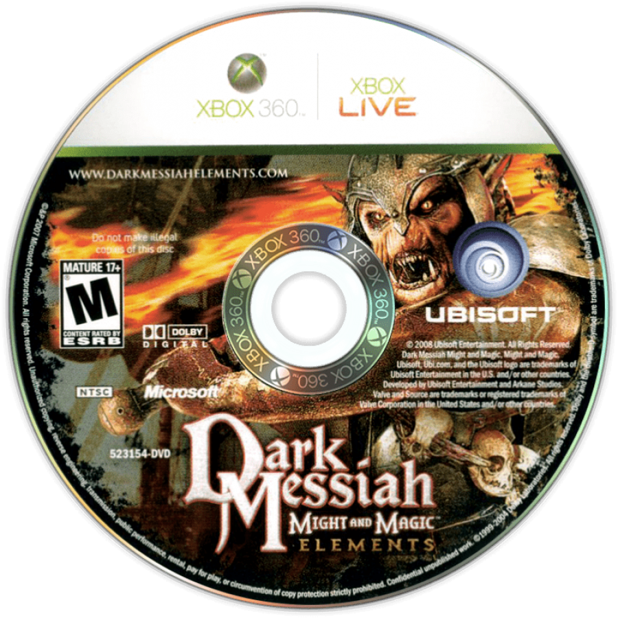 Dark Messiah: Might and Magic Elements – Xbox 360 (X360) Front Cover Disc Art Image