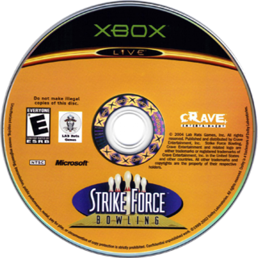 Strike Force Bowling disc for Xbox (XBOX) video game