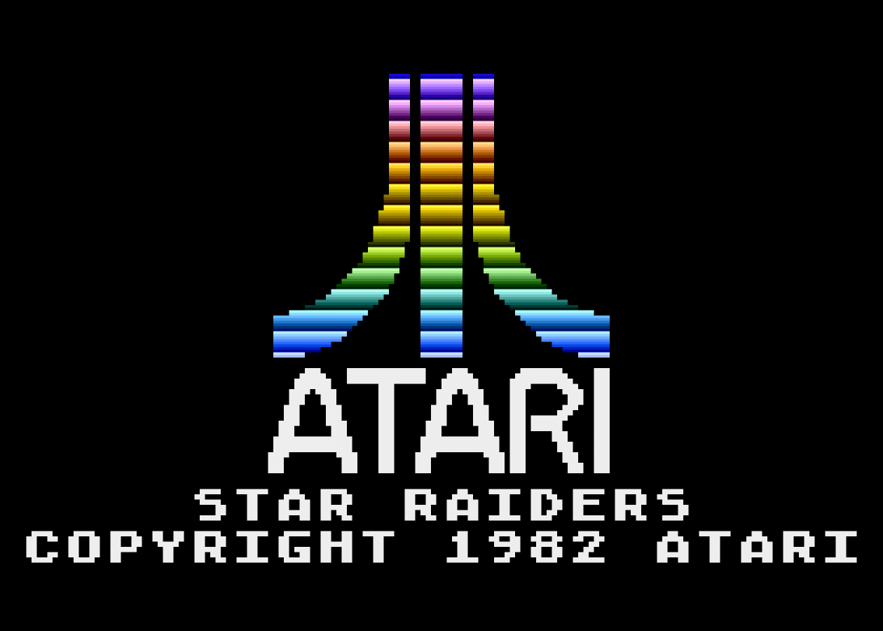 Star Raiders title starting screen art for Atari 5200 video game
