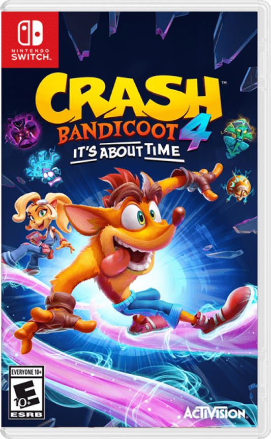 Crash Bandicoot 4: It's About Time cover art for Nintendo Switch (NS) video game 