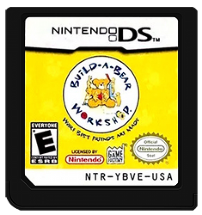 Build-A-Bear Workshop Nintendo DS video game, virtual toy creation and customization, family-friendly gameplay, handheld console title cartridge