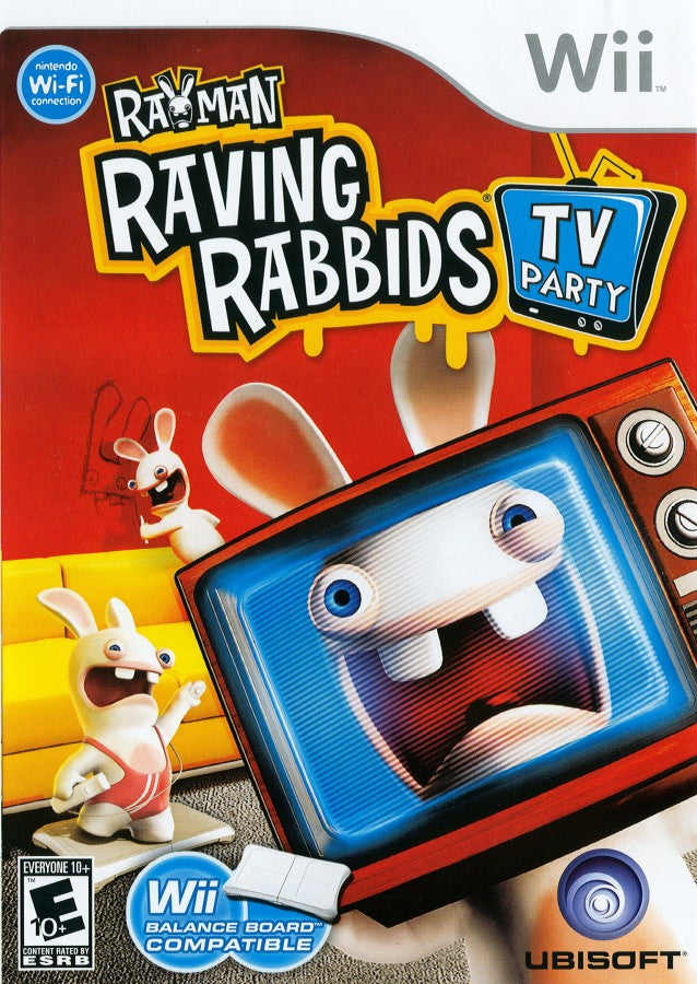 Rayman: Raving Rabbids: TV Party – Nintendo Wii (Wii) party mini-game comedy action video game cover art