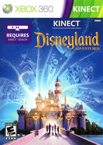 Kinect Disneyland Adventures cover art for Xbox 360 (X360) motion-controlled family adventure video game