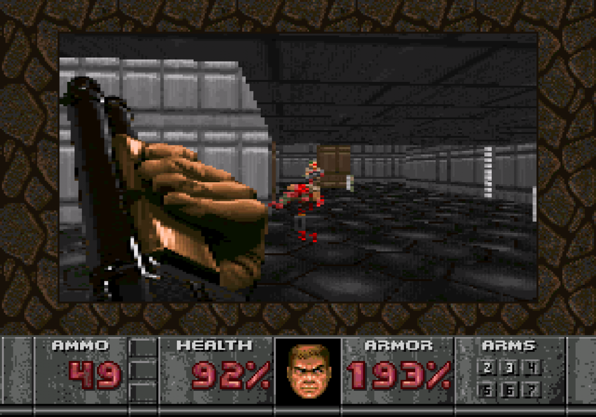 DOOM 32X Sega 32X first person shooter FPS classic id Software fast paced demon blasting action sci fi hellish levels iconic weapons shotgun chainsaw retro gaming Sega Genesis 32X software video game title gameplay