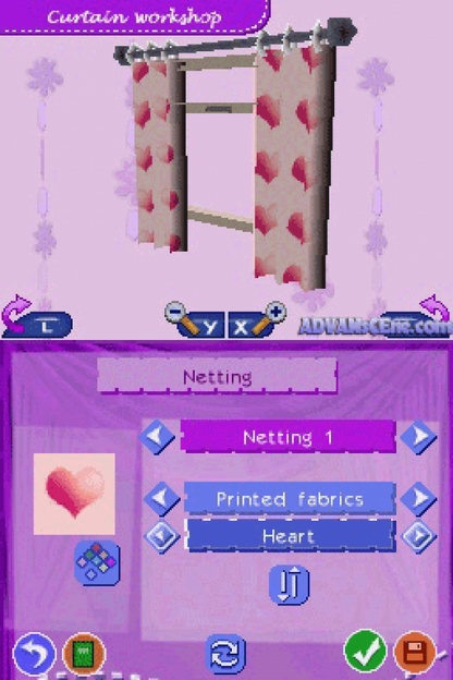 Imagine: Interior Designer gameplay for Nintendo DS (DS) home design simulation video game