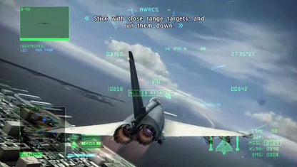 Ace Combat 6 Fires of Liberation Platinum Hits Xbox 360 game featuring realistic modern jet fighter combat large scale aerial battles cinematic campaign online multiplayer modes and immersive military flight simulation by Namco Bandai gameplay