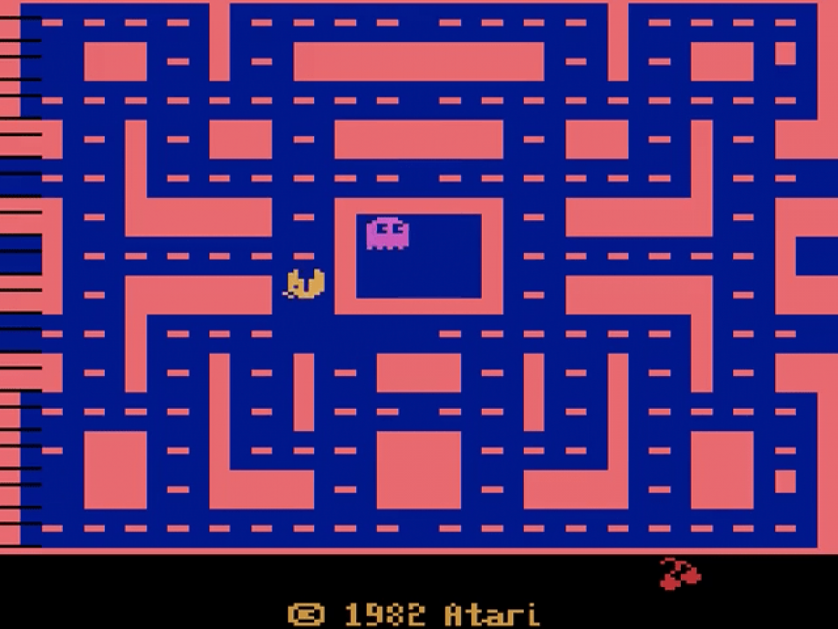 Ms. Pac-Man starting screen art for Atari 2600 (2600) video game