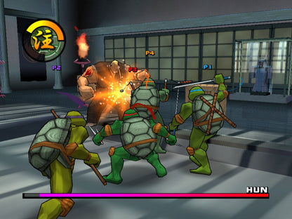 Teenage Mutant Ninja Turtles 2 Battle Nexus GameCube GC video game, action beat ’em up, cartoon-based gameplay, multiplayer, family-friendly, Nintendo GameCube title gameplay